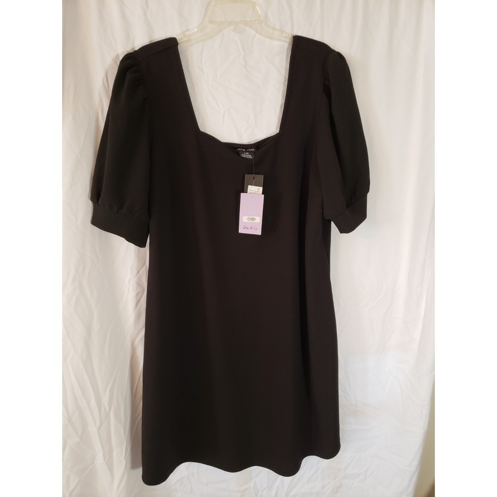 Women's City Chic Black Short Sleeve Dress Size L (H1002)